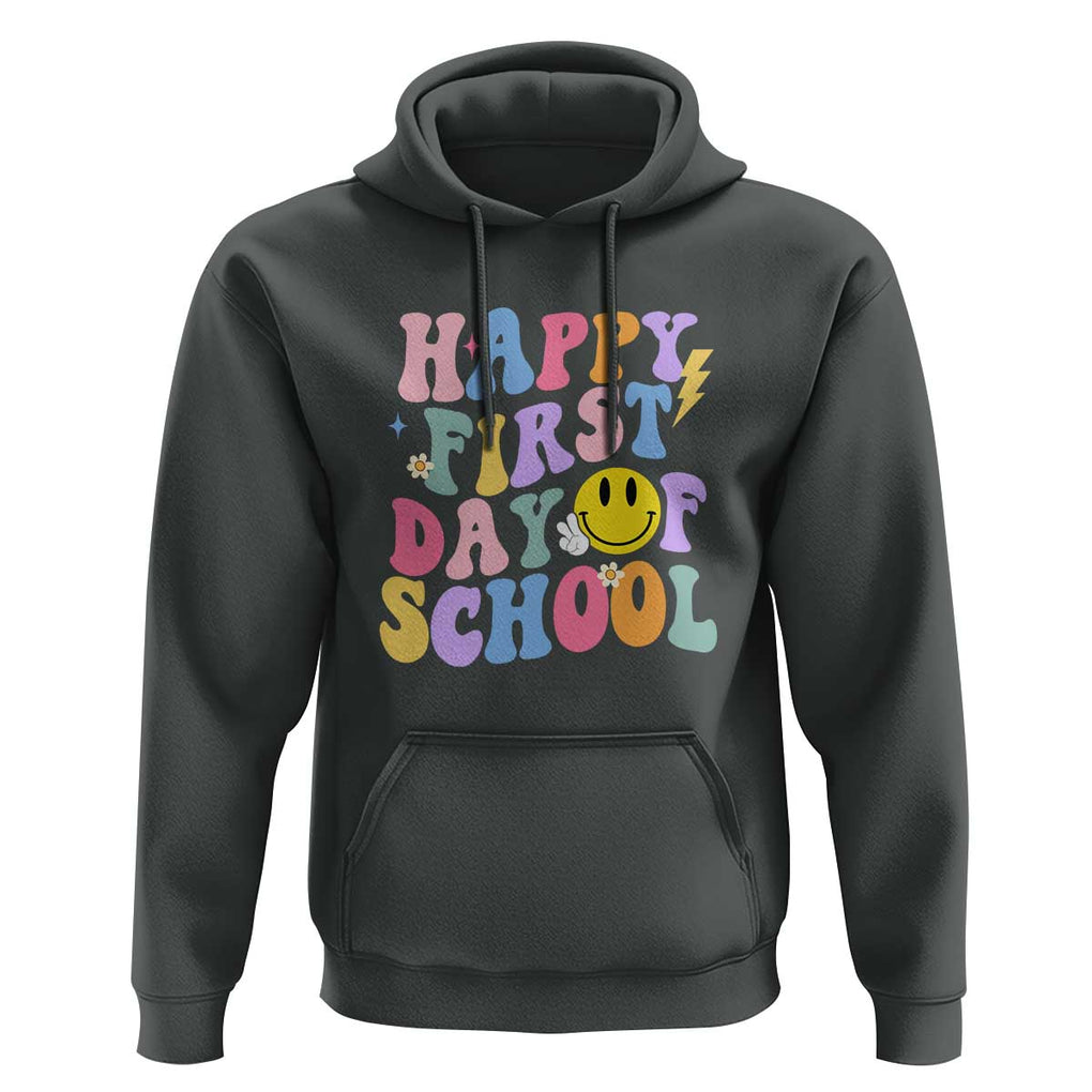 Happy Last Day of School Hoodie Funny End of School Year Design TS01 Dark Heather Print Your Wear