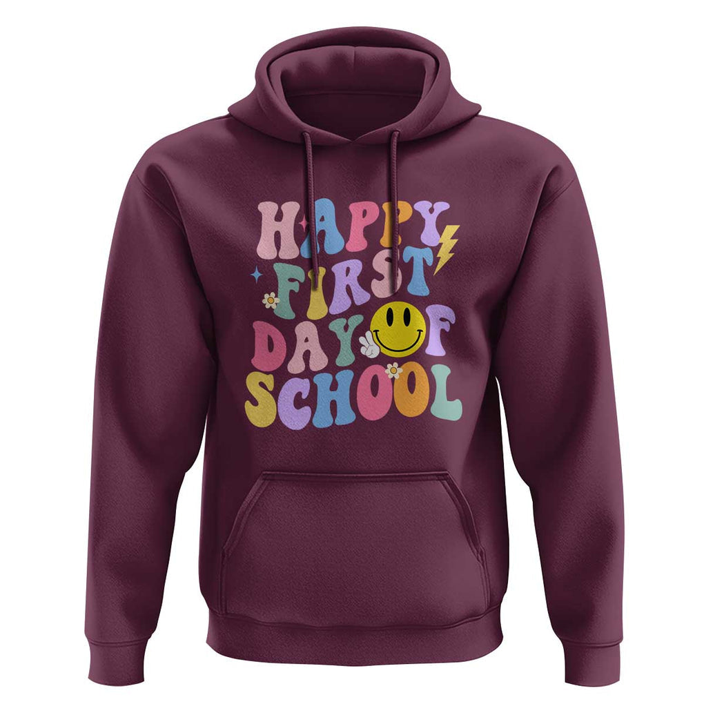 Happy Last Day of School Hoodie Funny End of School Year Design TS01 Maroon Print Your Wear