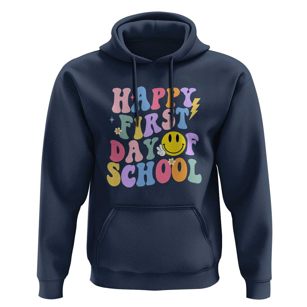 Happy Last Day of School Hoodie Funny End of School Year Design TS01 Navy Print Your Wear