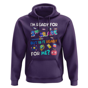 Ready for 2nd Grade? 2nd Grade Ready for Kids Hoodie TS01 Purple Print Your Wear