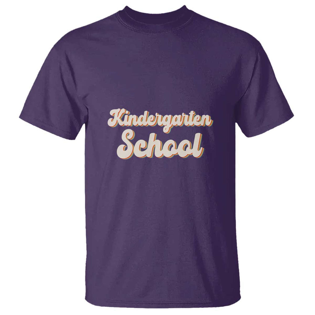Vintage Kindergarten School T Shirt Retro Design for Kids TS01 Purple Print Your Wear