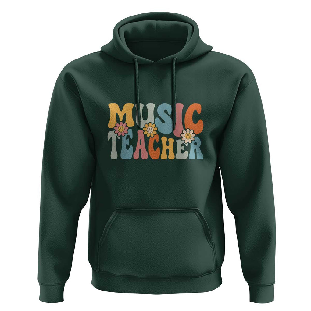 Adorable Music Teacher Hoodie Perfect Back to School Gift for Women TS01 Dark Forest Green Print Your Wear