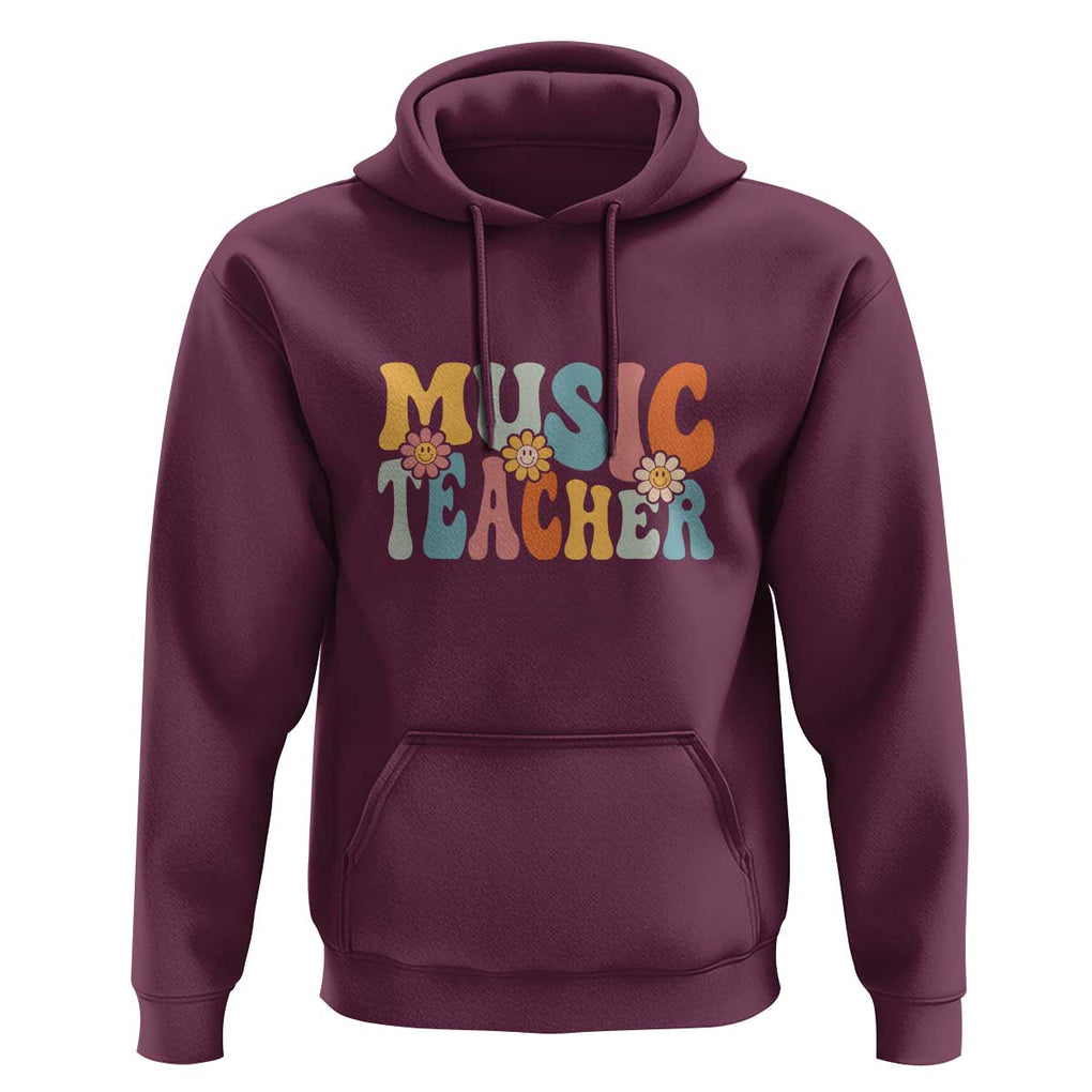 Adorable Music Teacher Hoodie Perfect Back to School Gift for Women TS01 Maroon Print Your Wear