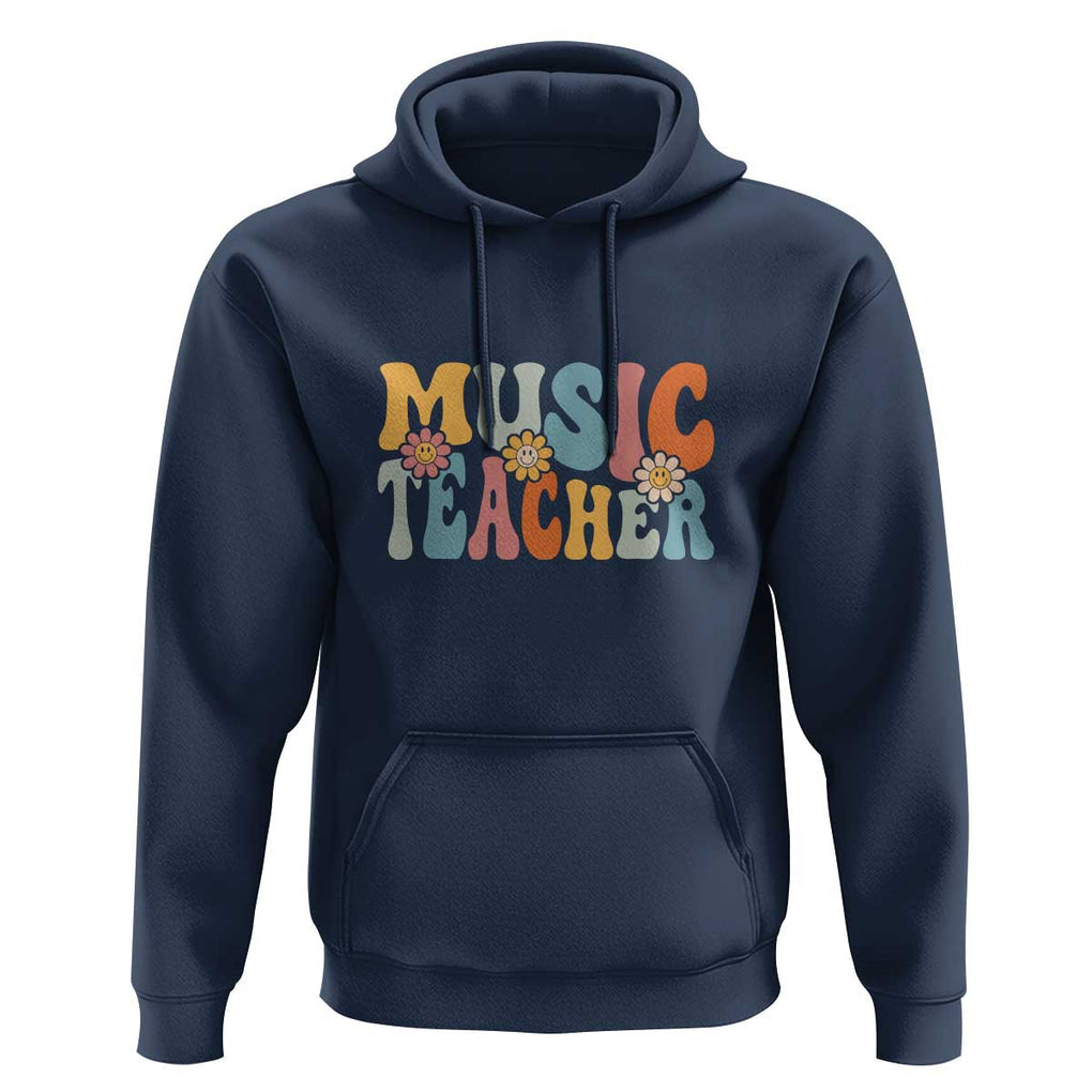 Adorable Music Teacher Hoodie Perfect Back to School Gift for Women TS01 Navy Print Your Wear