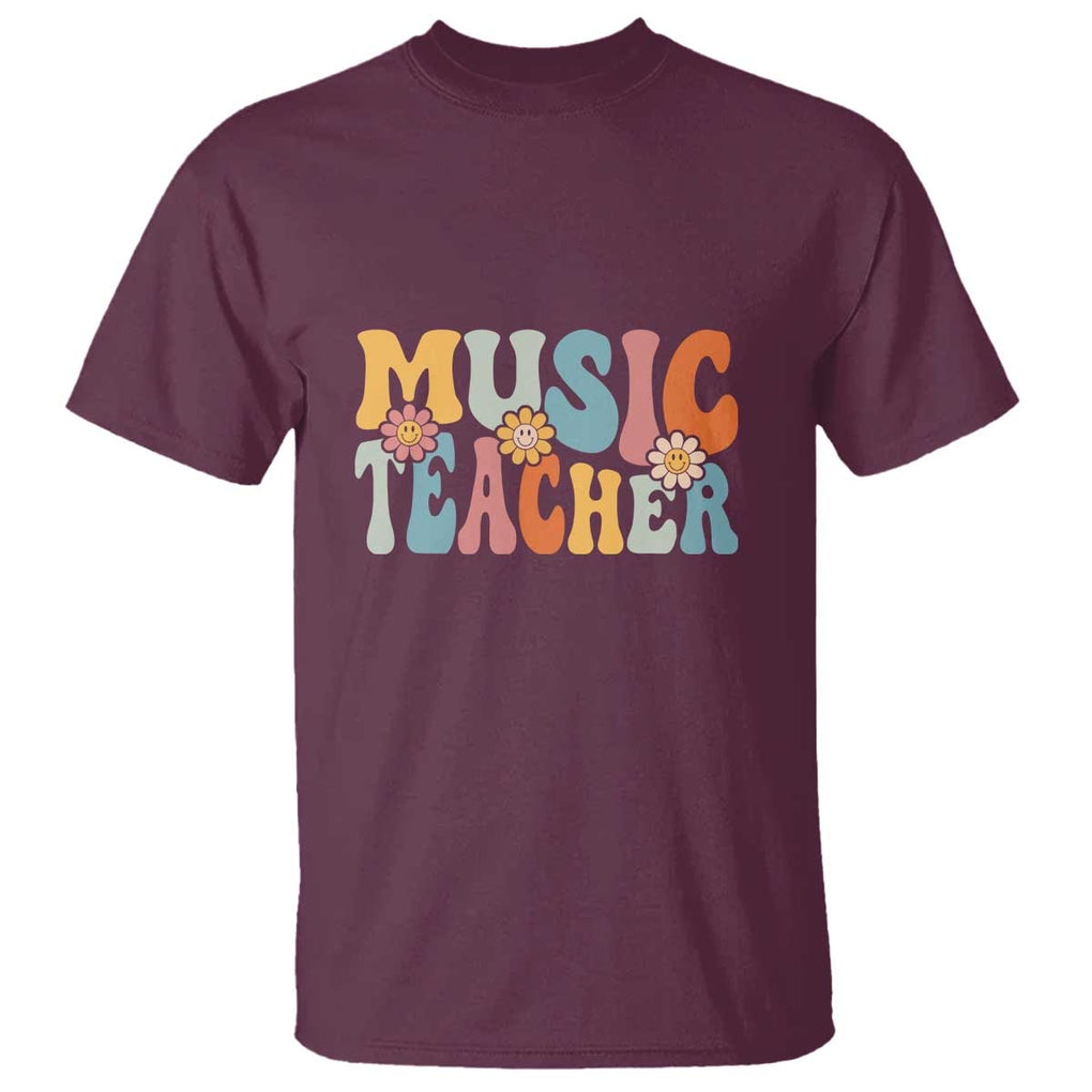 Adorable Music Teacher T Shirt Perfect Back to School Gift for Women TS01 Maroon Print Your Wear