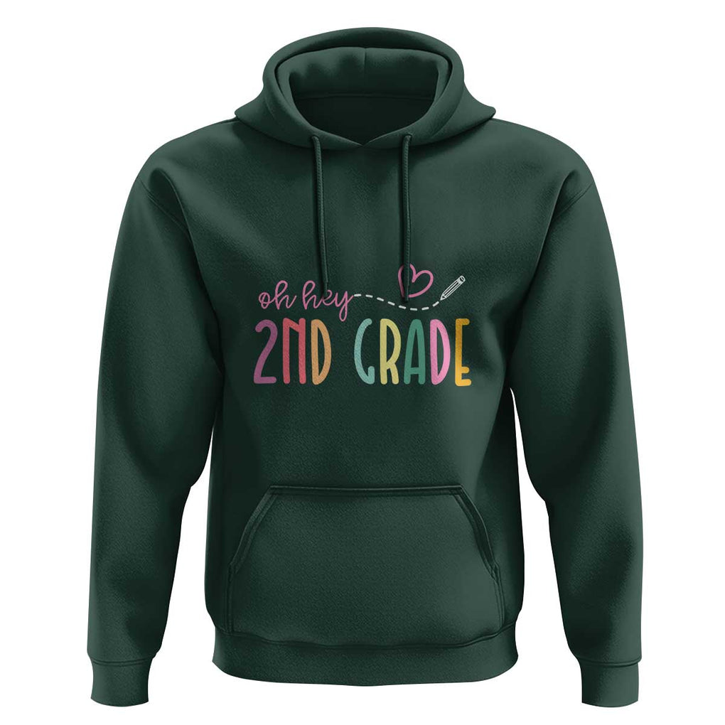 Second Grade Back to School Hoodie Fun & Exciting Design for Kids TS01 Dark Forest Green Print Your Wear