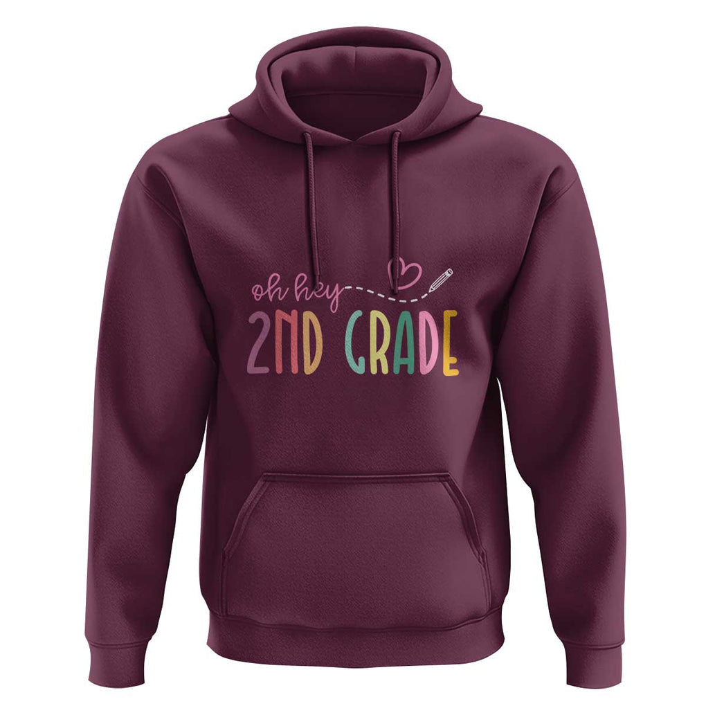 Second Grade Back to School Hoodie Fun & Exciting Design for Kids TS01 Maroon Print Your Wear