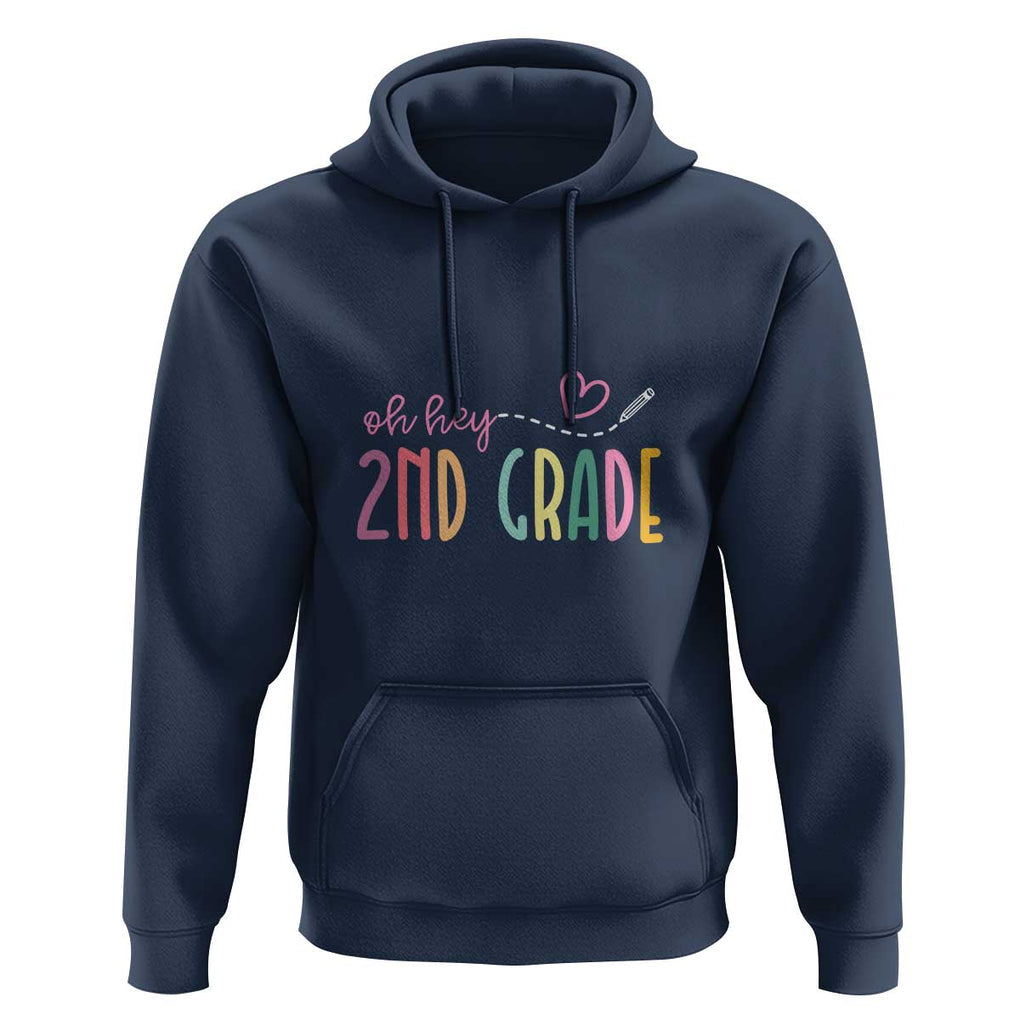 Second Grade Back to School Hoodie Fun & Exciting Design for Kids TS01 Navy Print Your Wear