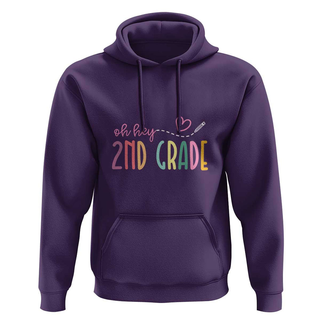Second Grade Back to School Hoodie Fun & Exciting Design for Kids TS01 Purple Print Your Wear