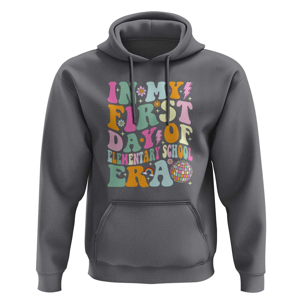 First Day of Elementary School Memories Hoodie Back to School for Kids TS01 Charcoal Print Your Wear