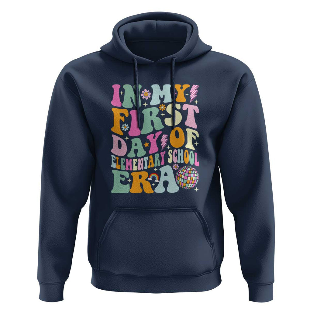 First Day of Elementary School Memories Hoodie Back to School for Kids TS01 Navy Print Your Wear
