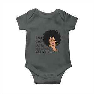 Black Queen Baby Onesie Lady Curly Natural Afro African American Ladies TS01 Dark Heather Print Your Wear