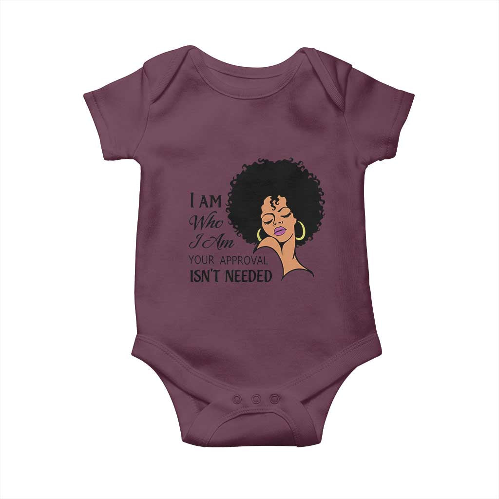 Black Queen Baby Onesie Lady Curly Natural Afro African American Ladies TS01 Maroon Print Your Wear