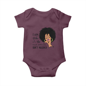 Black Queen Baby Onesie Lady Curly Natural Afro African American Ladies TS01 Maroon Print Your Wear