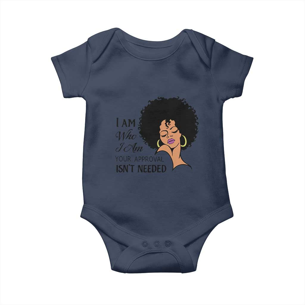 Black Queen Baby Onesie Lady Curly Natural Afro African American Ladies TS01 Navy Print Your Wear