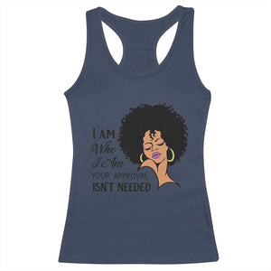 Black Queen Racerback Tank Top Lady Curly Natural Afro African American Ladies TS01 Navy Print Your Wear