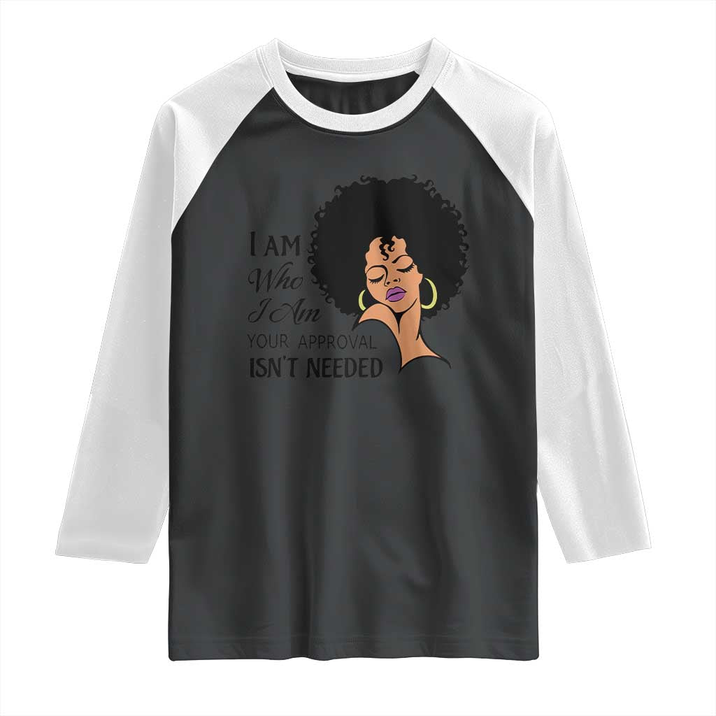 Black Queen Raglan Shirt Lady Curly Natural Afro African American Ladies TS01 Black White Print Your Wear