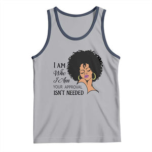 Black Queen Tank Top Lady Curly Natural Afro African American Ladies TS01 Athletic Heather Navy Print Your Wear