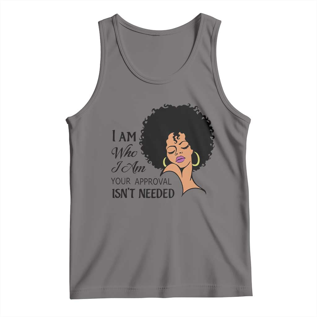 Black Queen Tank Top Lady Curly Natural Afro African American Ladies TS01 Deep Heather Print Your Wear
