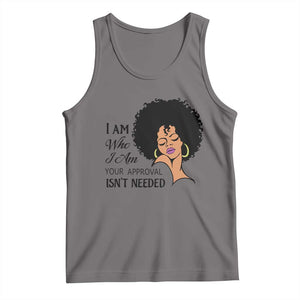 Black Queen Tank Top Lady Curly Natural Afro African American Ladies TS01 Deep Heather Print Your Wear