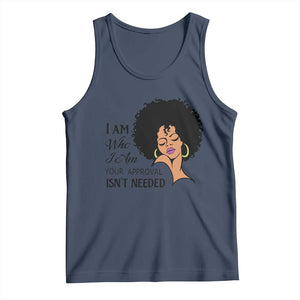 Black Queen Tank Top Lady Curly Natural Afro African American Ladies TS01 Navy Print Your Wear
