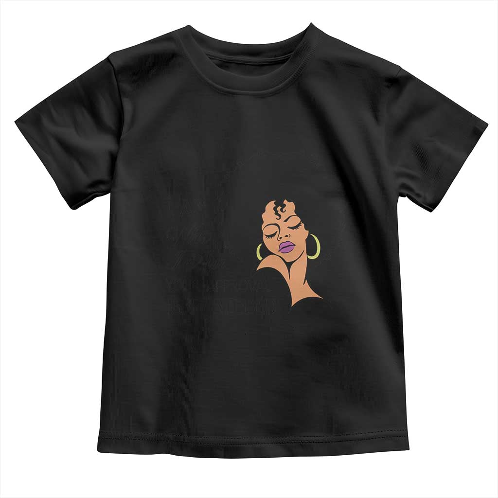 Black Queen Toddler T Shirt Lady Curly Natural Afro African American Ladies TS01 Black Print Your Wear