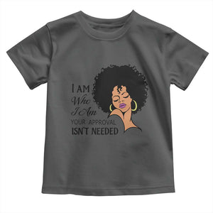 Black Queen Toddler T Shirt Lady Curly Natural Afro African American Ladies TS01 Dark Heather Print Your Wear