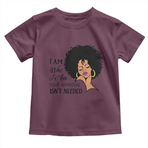 Black Queen Toddler T Shirt Lady Curly Natural Afro African American Ladies TS01 Maroon Print Your Wear