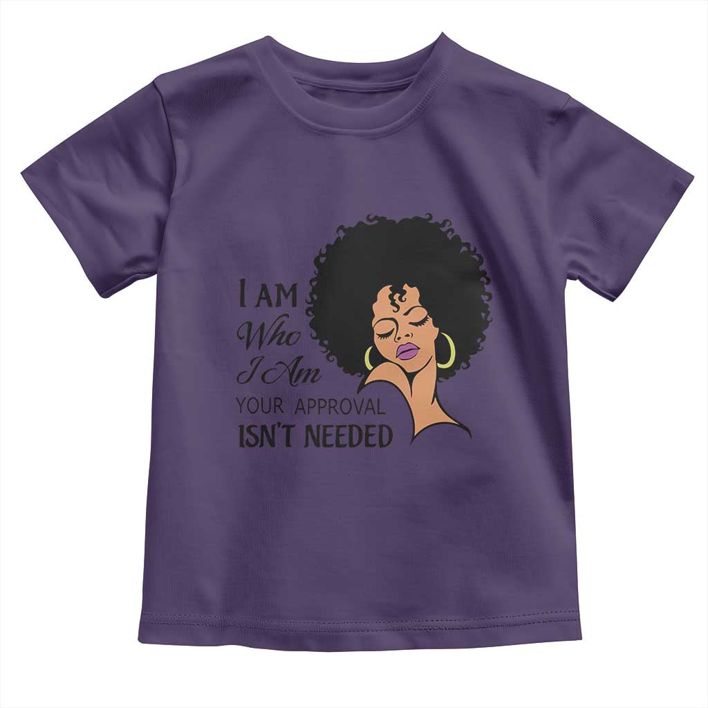 Black Queen Toddler T Shirt Lady Curly Natural Afro African American Ladies TS01 Purple Print Your Wear