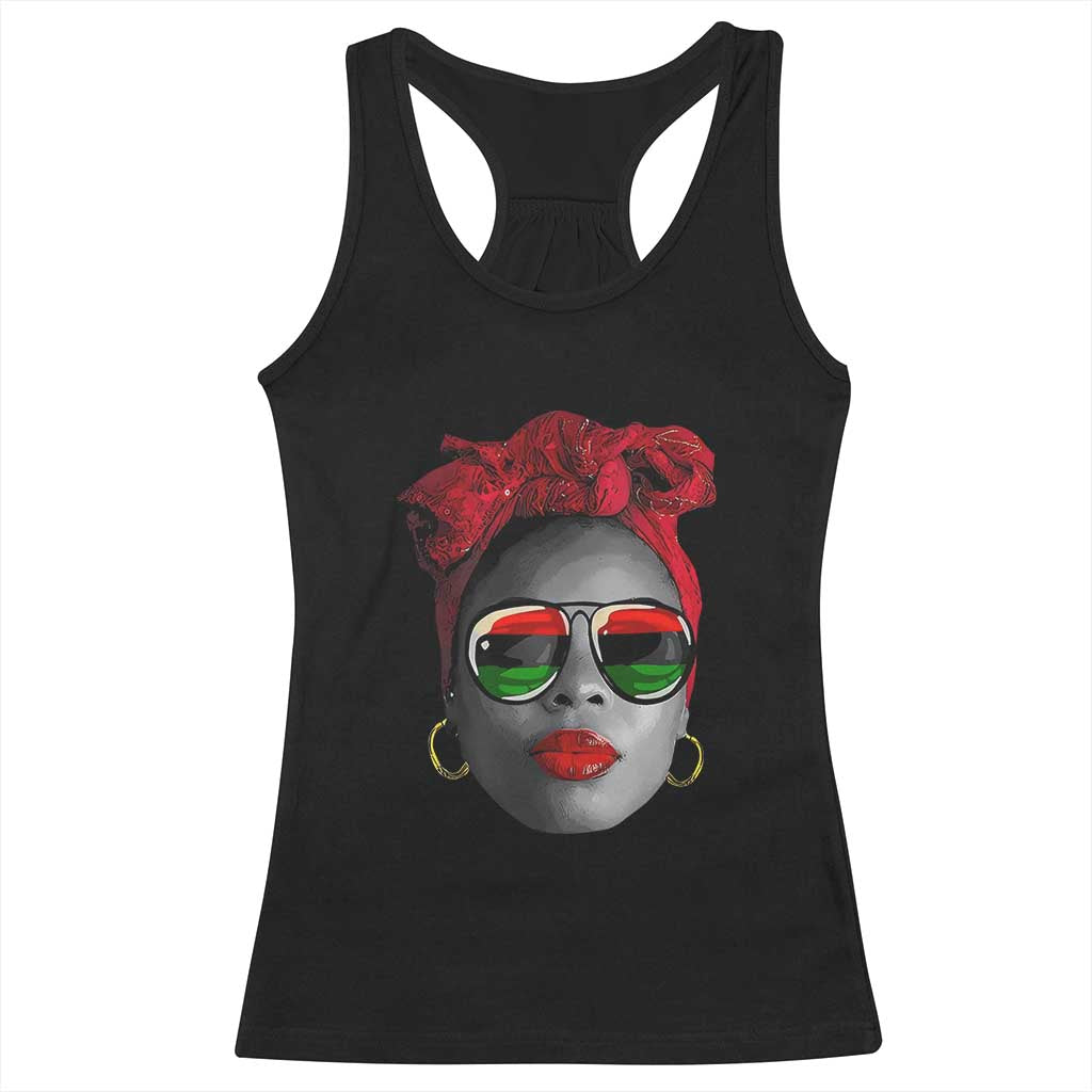 Black Queen Racerback Tank Top Dope Black Woman Pride BHM Juneteenth TS01 Black Print Your Wear
