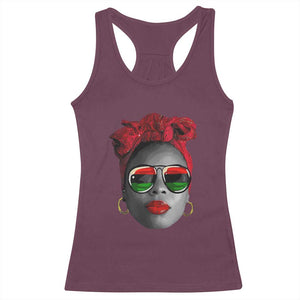 Black Queen Racerback Tank Top Dope Black Woman Pride BHM Juneteenth TS01 Maroon Print Your Wear