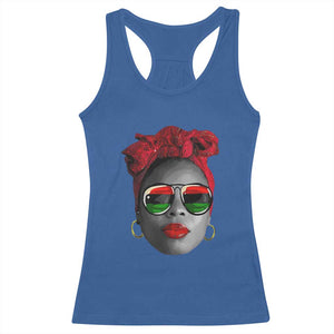 Black Queen Racerback Tank Top Dope Black Woman Pride BHM Juneteenth TS01 Royal Blue Print Your Wear