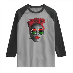 Black Queen Raglan Shirt Dope Black Woman Pride BHM Juneteenth TS01 Sport Gray Black Print Your Wear