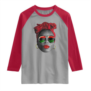 Black Queen Raglan Shirt Dope Black Woman Pride BHM Juneteenth TS01 Sport Gray Red Print Your Wear