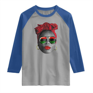 Black Queen Raglan Shirt Dope Black Woman Pride BHM Juneteenth TS01 Sport Gray Royal Print Your Wear