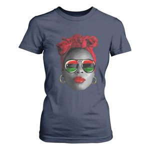 Black Queen T Shirt For Women Dope Black Woman Pride BHM Juneteenth TS01 Navy Print Your Wear