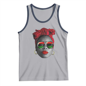 Black Queen Tank Top Dope Black Woman Pride BHM Juneteenth TS01 Athletic Heather Navy Print Your Wear
