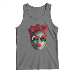 Black Queen Tank Top Dope Black Woman Pride BHM Juneteenth TS01 Black Heather Print Your Wear