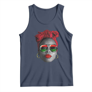 Black Queen Tank Top Dope Black Woman Pride BHM Juneteenth TS01 Navy Print Your Wear