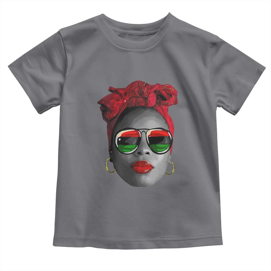 Black Queen Toddler T Shirt Dope Black Woman Pride BHM Juneteenth TS01 Charcoal Print Your Wear