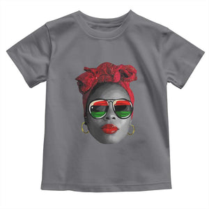 Black Queen Toddler T Shirt Dope Black Woman Pride BHM Juneteenth TS01 Charcoal Print Your Wear