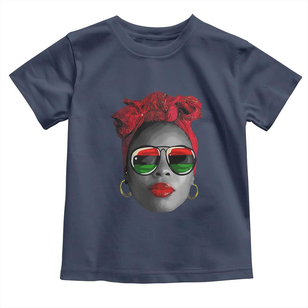 Black Queen Toddler T Shirt Dope Black Woman Pride BHM Juneteenth TS01 Navy Print Your Wear
