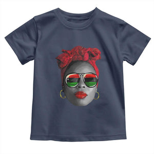 Black Queen Toddler T Shirt Dope Black Woman Pride BHM Juneteenth TS01 Navy Print Your Wear