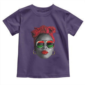 Black Queen Toddler T Shirt Dope Black Woman Pride BHM Juneteenth TS01 Purple Print Your Wear