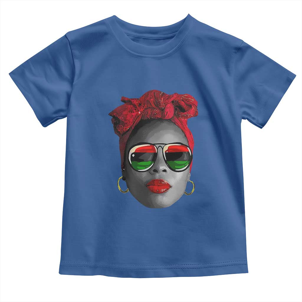 Black Queen Toddler T Shirt Dope Black Woman Pride BHM Juneteenth TS01 Royal Blue Print Your Wear