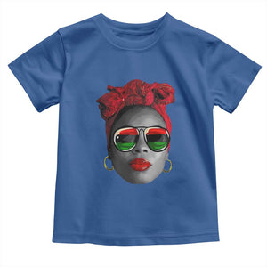 Black Queen Toddler T Shirt Dope Black Woman Pride BHM Juneteenth TS01 Royal Blue Print Your Wear