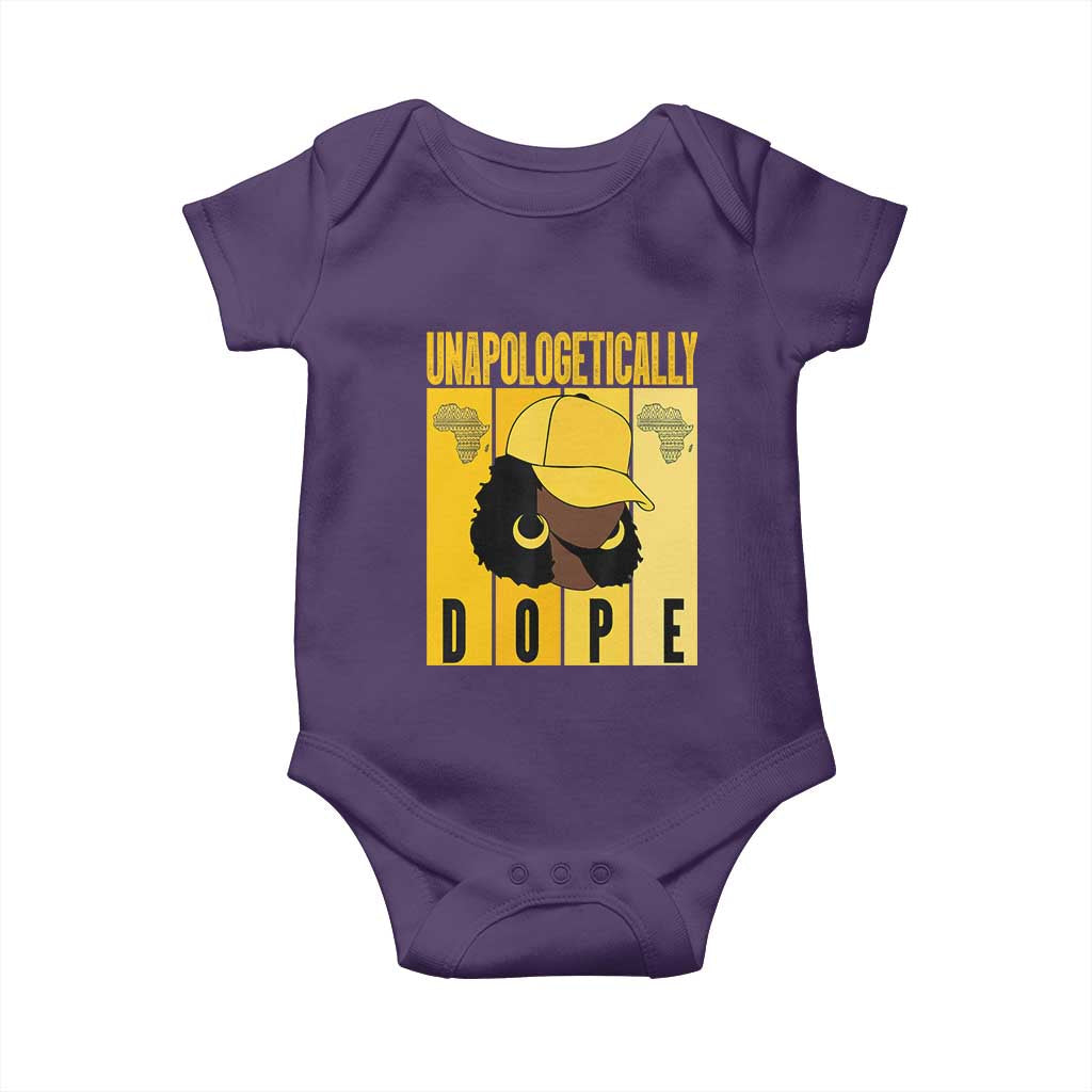 Unapologetically Dope Baby Onesie Black History Month African America TS01 Purple Print Your Wear