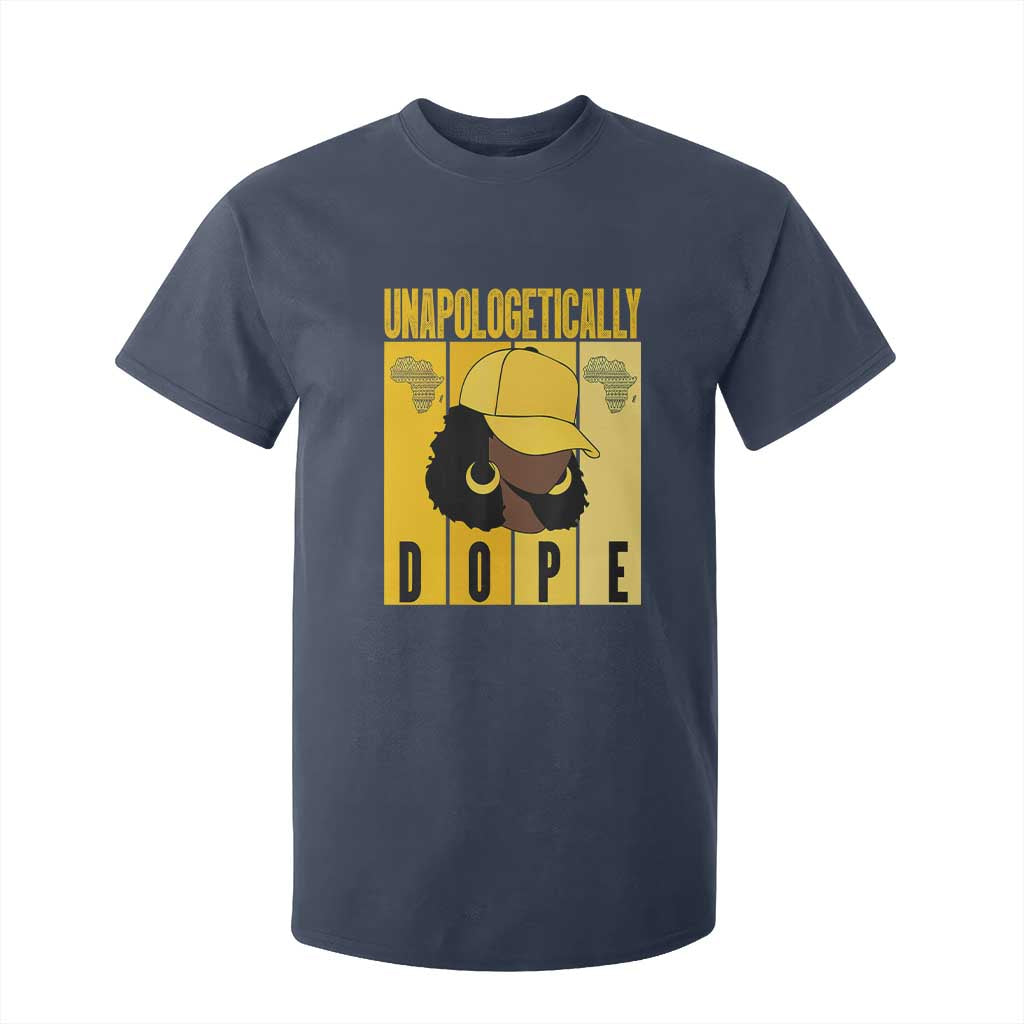 Unapologetically Dope T Shirt For Kid Black History Month African America TS01 Navy Print Your Wear