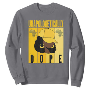 Unapologetically Dope Black History Month African America Sweatshirt TS01 Charcoal Printyourwear