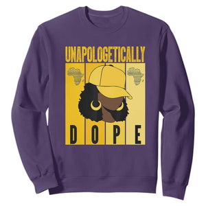 Unapologetically Dope Black History Month African America Sweatshirt TS01 Purple Printyourwear